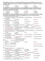 Tài liệu Đề Thi Thử Tốt Nghiệp Anh 2013 - Phần 10 - Đề 10 pptx