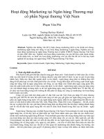 Hoạt động marketing tại ngân hàng thương mại cổ phần ngoại thương việt nam