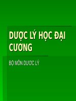 Tài liệu Dược lý đại cương pptx