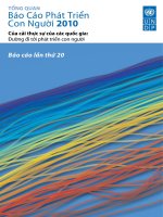 Tài liệu Báo Cáo Phát Triển Con Người 2010 TỔNG QUAN Của cải thực sự của các quốc gia: Đường đi tới phát triển con người doc
