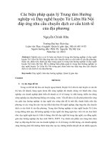 Các biện pháp quản lý trung tâm hướng nghiệp và dạy nghề huyện từ liêm hà nội đáp ứng nhu cầu chuyển dịch cơ cấu kinh tế của địa phương