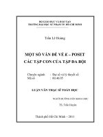 một số vấn đề về k – poset các tập con của tập đa bội