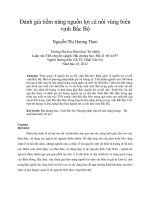 Đánh giá tiềm năng nguồn lợi cá nổi vùng biển vịnh bắc bộ