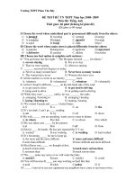 Tài liệu Đề Thi Thử Tốt Nghiệp Anh 2013 - Phần 4 - Đề 6 docx