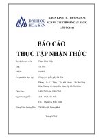 báo cáo thực tập nhận thức công ty cổ phần giấy sài gòn