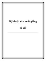 Tài liệu Kỹ thuật sản xuất giống cá giò doc