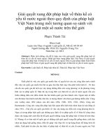 Giải quyết xung đột pháp luật về thừa kế có yếu tố nước ngoài theo quy định của pháp luật việt nam trong mối tương quan so sánh với pháp luật một số nước trên thế giới