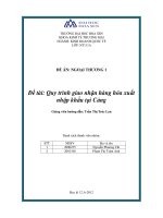 quy trình giao nhận hàng hóa xuất nhập khẩu tại cảng