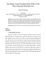 Xây dựng cơ quan tài phán hành chính ở việt nam trong giai đoạn hiện nay