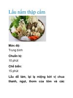Tài liệu Lẩu nấm thập cẩm ppt