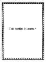 Tài liệu Trải nghiệm Myanmar pdf