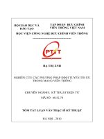 Nghiên cứu các phương pháp định tuyến tối ưu trong mạng viễn thông