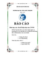 Tài liệu Đề Bài: Tìm hiểu hỗ trợ của USE về định nghĩa các metamodel và các ràng buộc OCL để đảm bảo tính đúng đắn (wellformedness) của các mô hình pdf