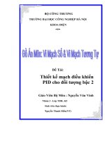 Đề tài: Thiết kế mạch điều khiển PID cho đối tượng bậc 2