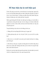 Tài liệu Để thực hiện dự án mới hiệu quả docx