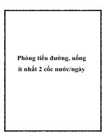 Tài liệu Phòng tiểu đường, uống ít nhất 2 cốc nước/ngày docx
