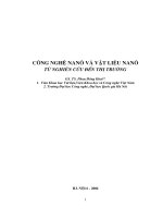 công nghệ nanô và vật liệu nanô từ nghiên cứu đến thị trường