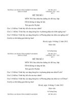 Tài liệu Đề thi môn: Sửa chữa bảo dưỡng chi tiết trục, hộp ppt