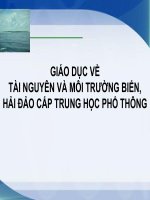 Tài liệu GIÁO DỤC VỀT TÀI NGUYÊN VÀ MÔI TRƯỜNG BIỂN,HẢI ĐẢO CẤP TRUNG HỌC PHỔ THÔNG ppt