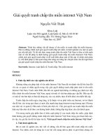 Giải quyết tranh chấp tên miền internet việt nam