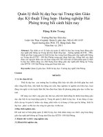 Quản lý thiết bị dạy học tại trung tâm giáo dục kỹ thuật tổng hợp  hướng nghiệp hải phòng trong bối cảnh hiện nay