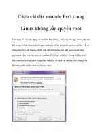 Tài liệu Cách cài đặt module Perl trong Linux không cần quyền root ppt
