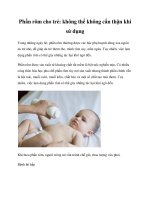 Tài liệu Phấn rôm cho trẻ: không thể không cẩn thận khi sử dụng potx