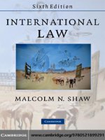 Tài liệu INTERNATIONAL LAW Sixth edition docx