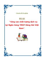 Nâng cao chất lượng dịch vụ tại Ngân hàng TMCP Hàng Hải Việt Nam