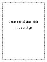 Tài liệu 7 thay đổi thể chất - tinh thần khi về già pdf