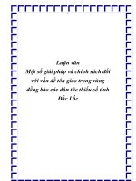 Một số giải pháp và chính sách đối với vấn đề tôn giáo trong vùng đồng bào các dân tộc thiểu số tỉnh Đắc Lắc