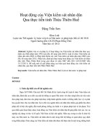 Hoạt động của viện kiểm sát nhân dân qua thực tiễn tỉnh thừa thiên huế