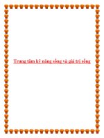 Tài liệu Trung tâm kỹ năng sống và giá trị sống. pptx