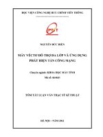 Máy véc tơ hỗ trợ đa lớp và ứng dụng phát hiện tấn công mạng