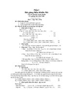 Tài liệu Bài giảng Điều Khiển Mờ ppt