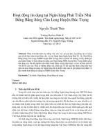 Hoạt động tín dụng tại ngân hàng phát triển nhà đồng bằng sông cửu long huyện đức trọng