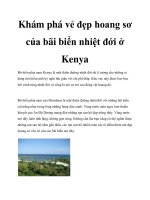 Tài liệu Khám phá vẻ đẹp hoang sơ của bãi biển nhiệt đới ở Kenya ppt