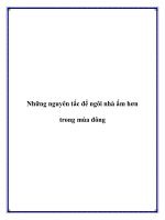 Tài liệu Những nguyên tắc để ngôi nhà ấm hơn trong mùa đông doc