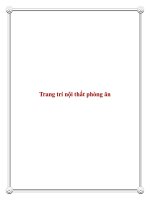 Tài liệu Trang trí nội thất phòng ăn potx