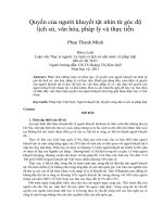 Quyền của người khuyết tật nhìn từ góc độ lịch sử, văn hóa, pháp lý và thực tiễn