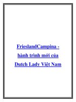 Tài liệu FrieslandCampina hành trình mới của Dutch Lady Việt Nam docx