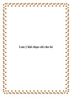 Tài liệu Lưu ý khi chọn cũi cho bé pdf