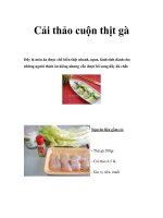 Tài liệu Cải thảo cuộn thịt gà docx