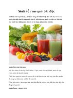 Tài liệu Sinh tố rau quả bài độc ppt