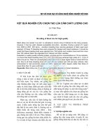 Tài liệu Kết quả nghiên cứu chọn lọc lúa cầm chất lượng cao doc