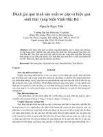 Đánh giá quá trình sản xuất sơ cấp và hiệu quả sinh thái vùng biển vịnh bắc bộ