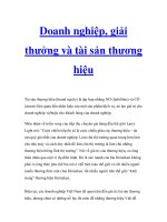 Tài liệu Doanh nghiệp, giải thưởng và tài sản thương hiệu pdf
