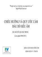 Tài liệu CHIỀU HƯỚNG VÀ CÁCH CẦM ĐẦU DÒ SIÊU ÂM docx