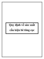 Tài liệu Quy định về sản xuất cấu kiện bê tông cọc doc