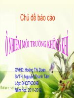 ô nhiễm môi trường trong không khí